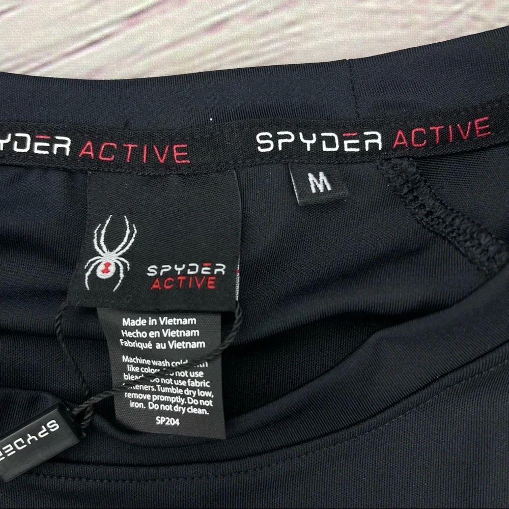 NWT Spyder Active Women’s black  active short sleeve tee shirt size M - Picture 5 of 11